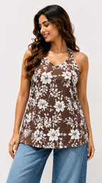 Cocoa Bloom Floral Top
