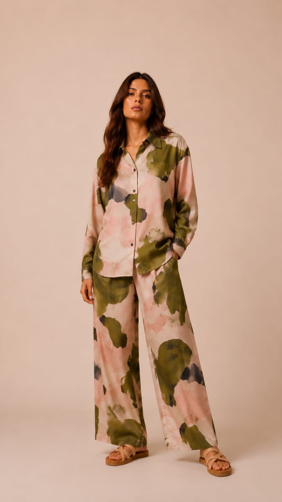 Olive Blush Abstract
