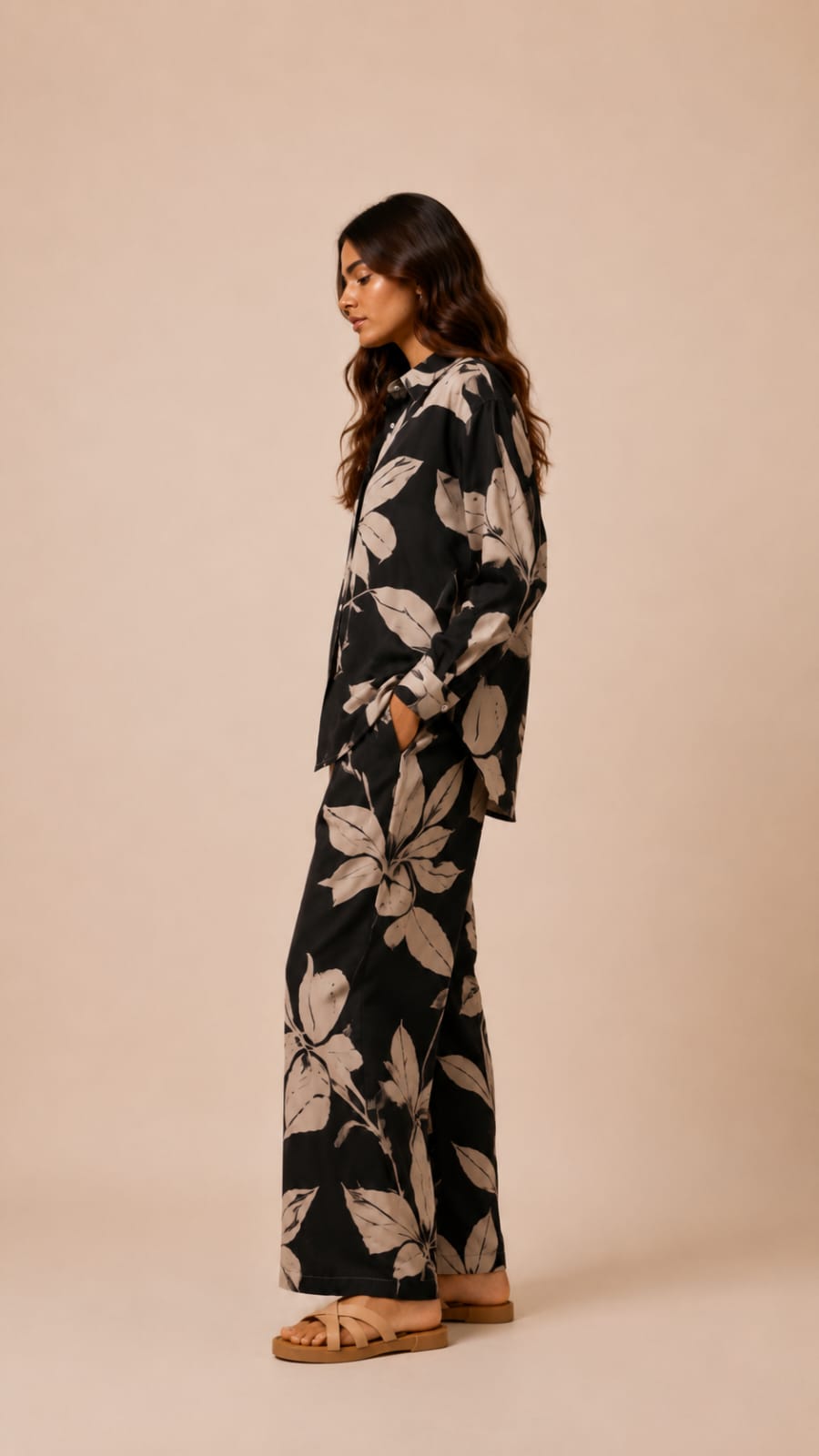 Monochrome Floral Co-Ord Set