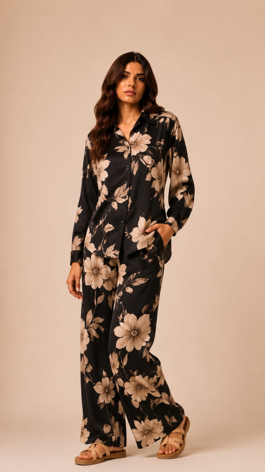 Noir Floral Co-Ord Set